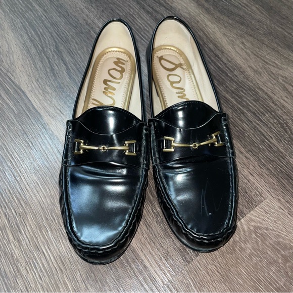 Sam Edelman Bit Black Patent Leather Loafers 9.5 - Picture 1 of 8